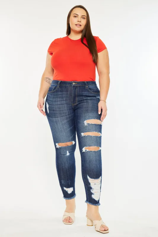 Penny Mid Rise Ankle Skinny (Plus Size) made by Kan Can