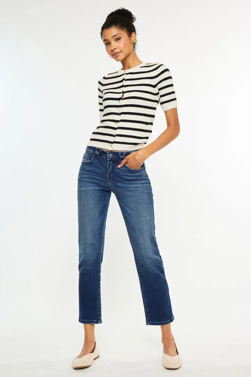 Dolores Mid Rise Slim Straight sold by Kan Can