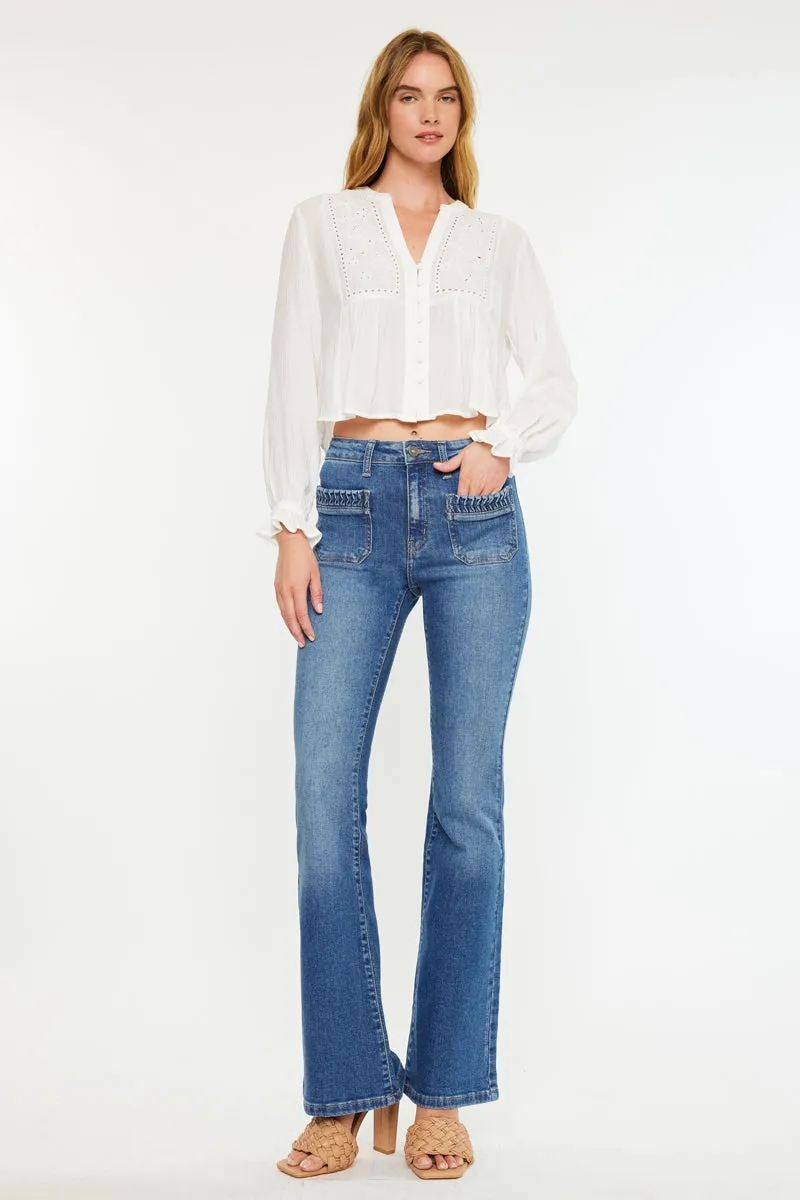 Kasey High Rise Flare sold by Kan Can