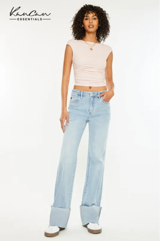 Franny Essentials High Rise Wide Flare made by Kan Can