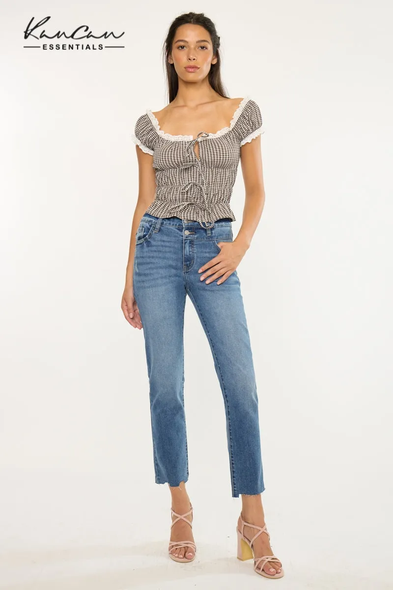 Kathleen Essentials High Rise Slim Straight sold by Kan Can