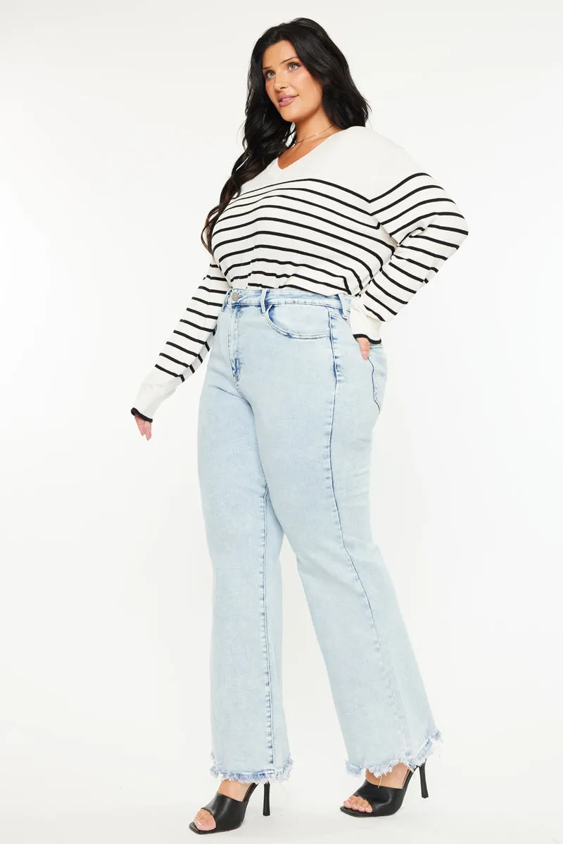 Kay Essentials High Rise Wide Leg Flare (Plus Size) sold by Kan Can product image thumbnail 5