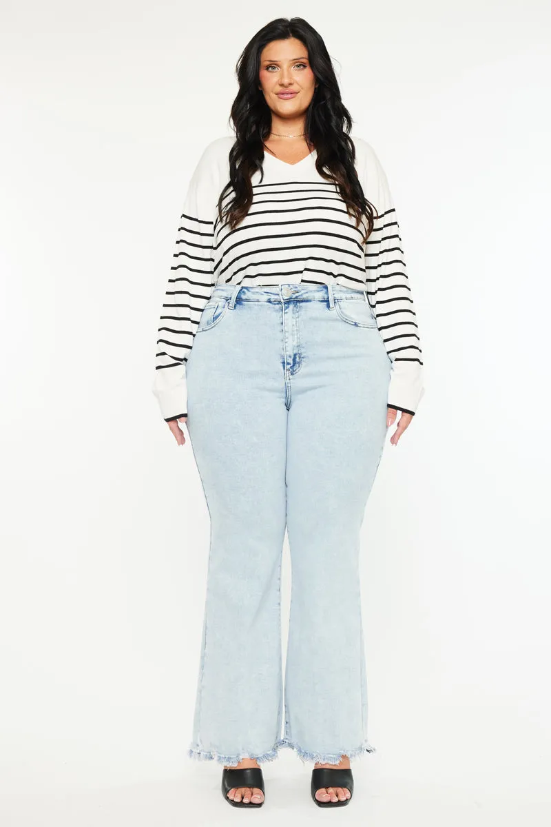 Kay Essentials High Rise Wide Leg Flare (Plus Size) sold by Kan Can product image thumbnail 3