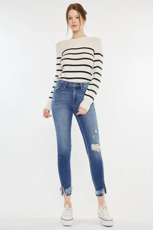 Safiya High Rise Ankle Skinny sold by Kan Can