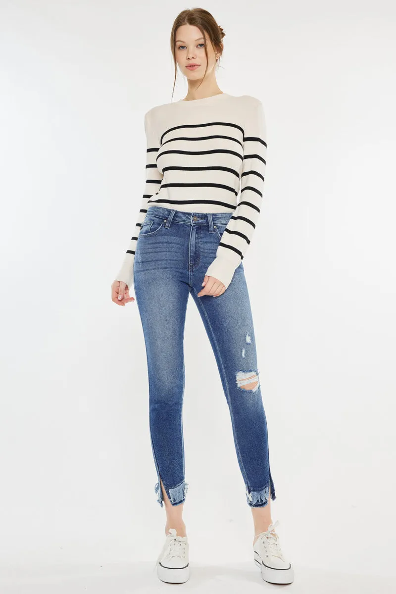 Safiya High Rise Ankle Skinny sold by Kan Can