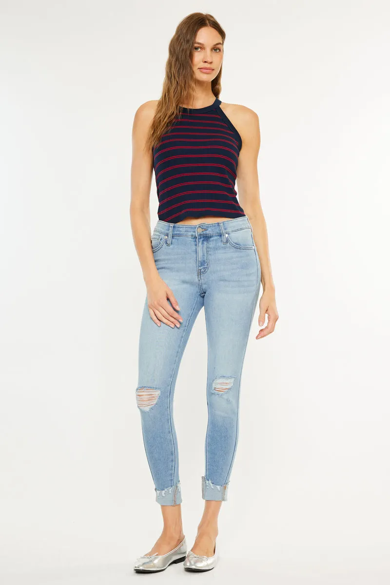 Fleur Mid Rise Ankle Skinny sold by Kan Can product image thumbnail 2