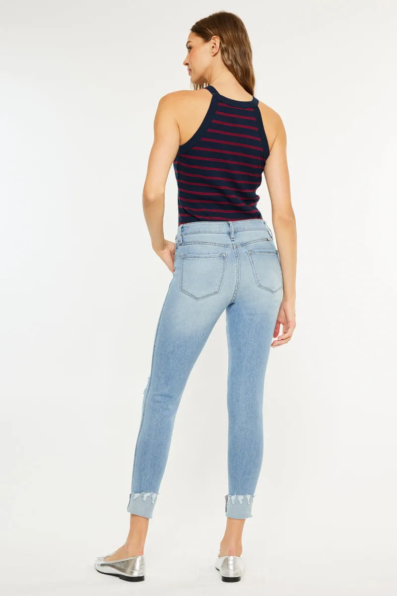 Fleur Mid Rise Ankle Skinny sold by Kan Can product image thumbnail 5