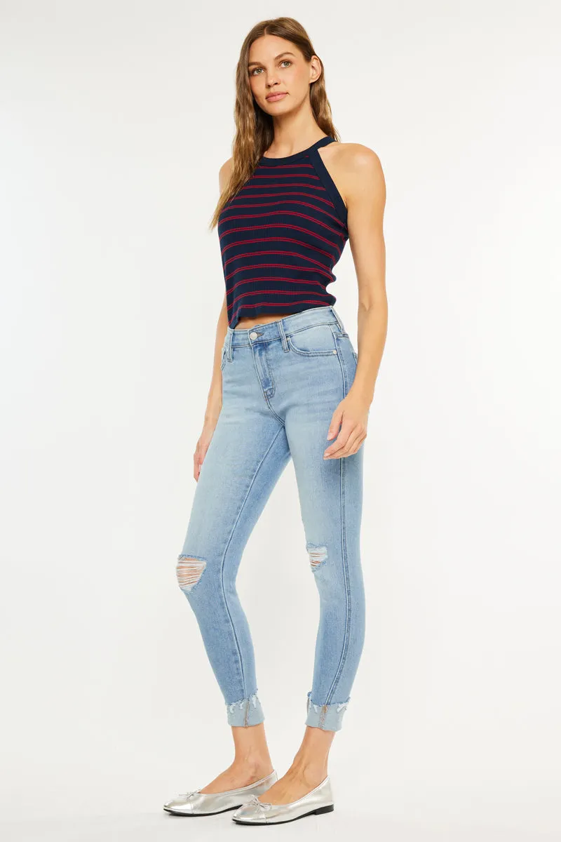 Fleur Mid Rise Ankle Skinny sold by Kan Can product image thumbnail 3