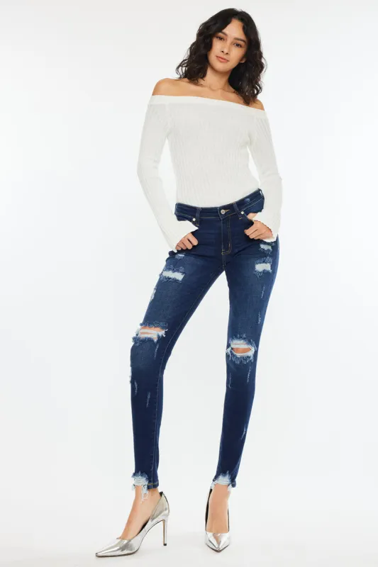 Cora Mid Rise Super Skinny sold by Kan Can