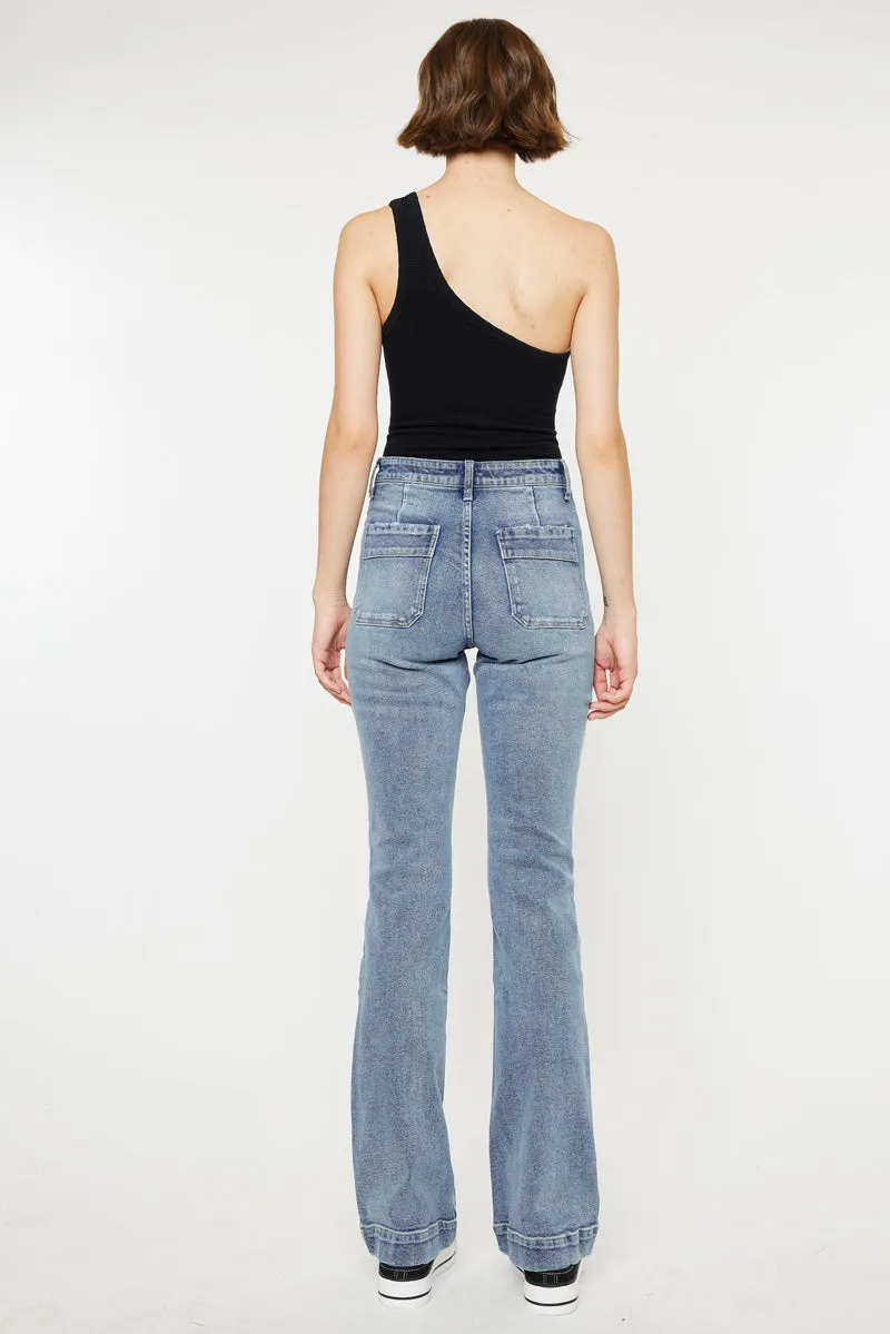 Carrie High Rise Bootcut – Vintage Wash Comfort Stretch Jeans sold by Kan Can product image thumbnail 2