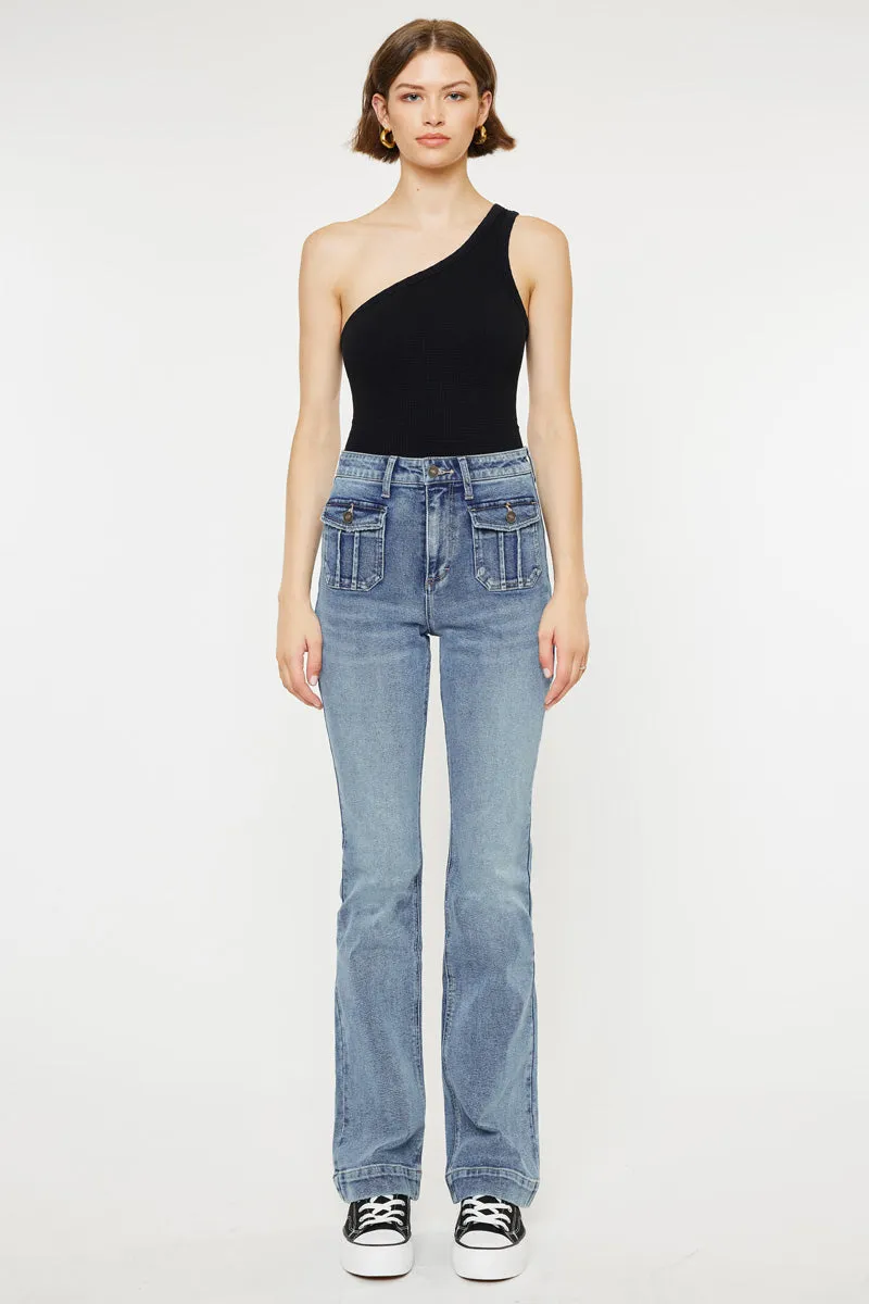 Carrie High Rise Bootcut – Vintage Wash Comfort Stretch Jeans sold by Kan Can product image thumbnail 3