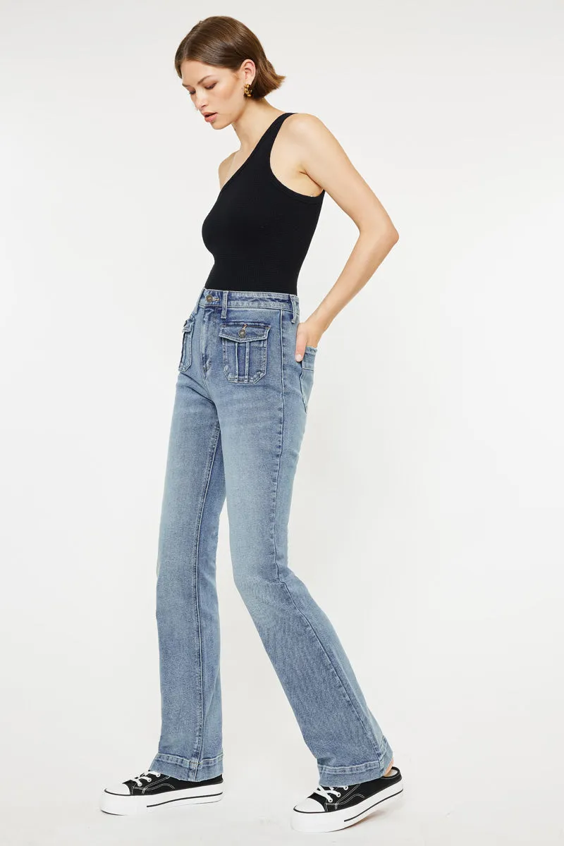 Carrie High Rise Bootcut – Vintage Wash Comfort Stretch Jeans sold by Kan Can product image thumbnail 5