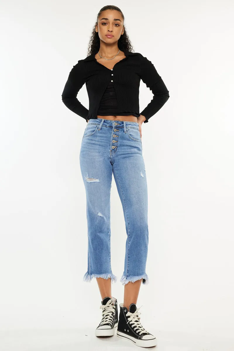 Zuzanna High Rise Crop Straight sold by Kan Can