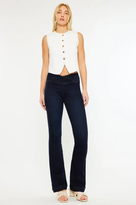 Mabel Mid Rise Pull On Bootcut made by Kan Can