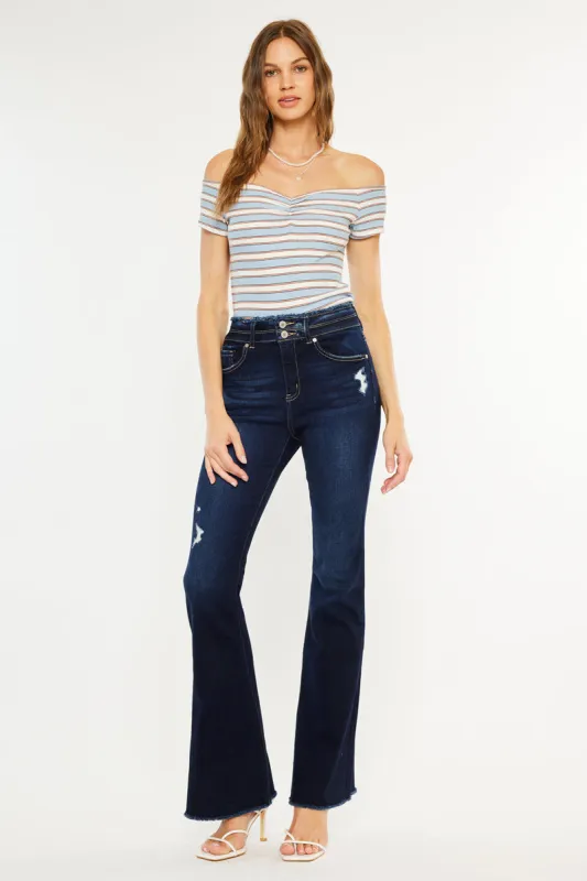 Morgan High Rise Flare sold by Kan Can