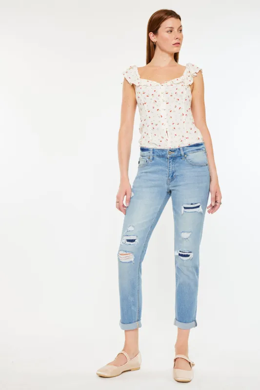 Luxanna Mid Rise Slim Boyfriend made by Kan Can