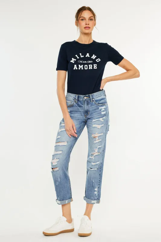 Baker Mid Rise Boyfriend made by Kan Can