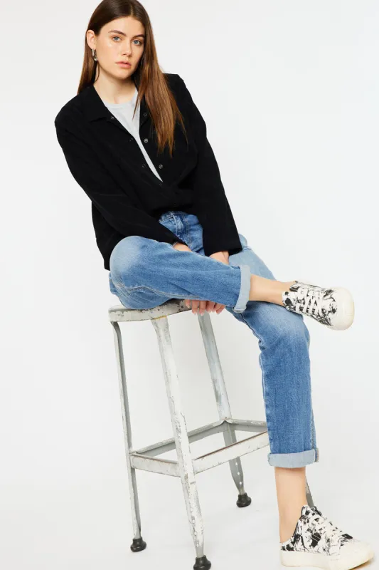 Isa Mid Rise Slim Boyfriend made by Kan Can