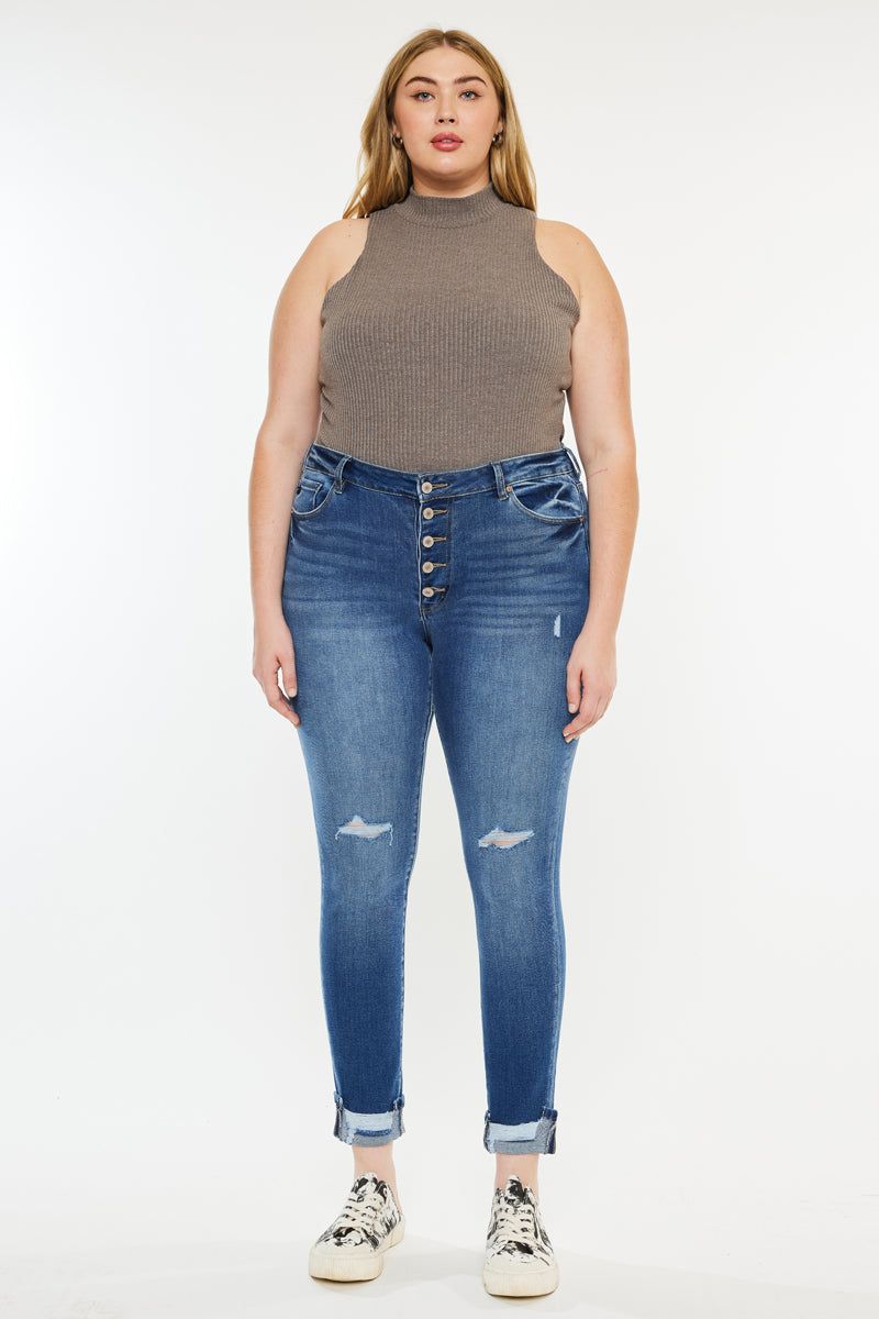 Dorah High Rise Ankle Skinny Jeans (Plus Size) sold by Kan Can product image thumbnail 3