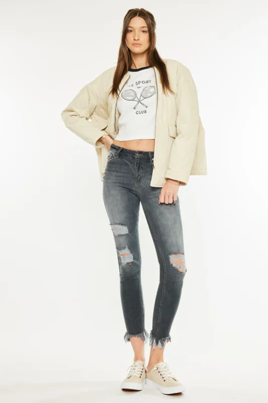 Lourdes High Rise Ankle Skinny Jeans sold by Kan Can