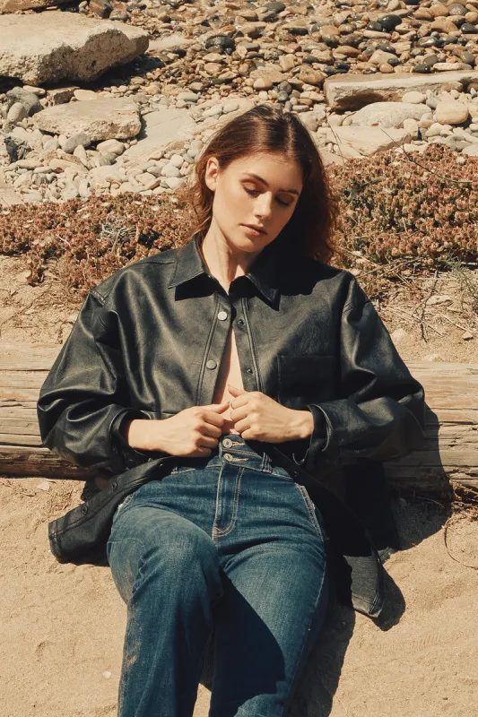 Margo Faux Leather Oversized Jacket sold by Kan Can