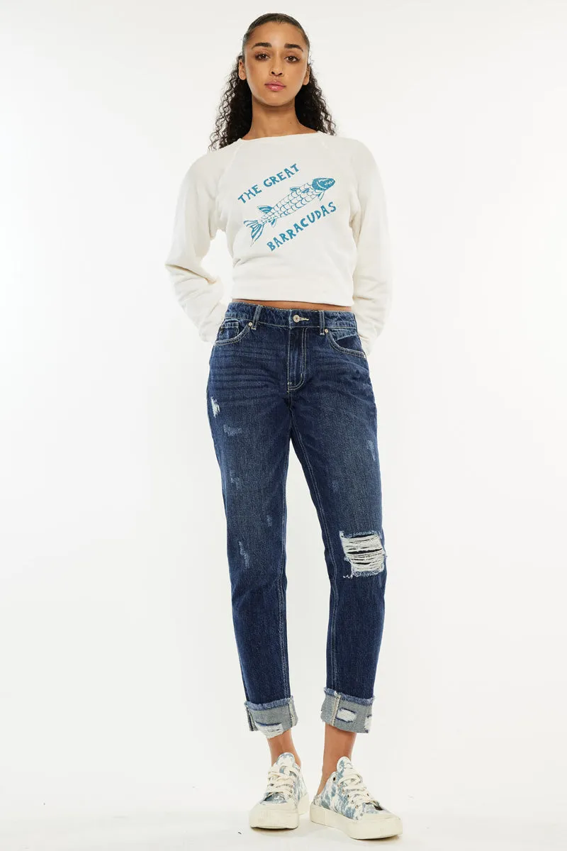 Bernice High Rise Boyfriend Jeans sold by Kan Can
