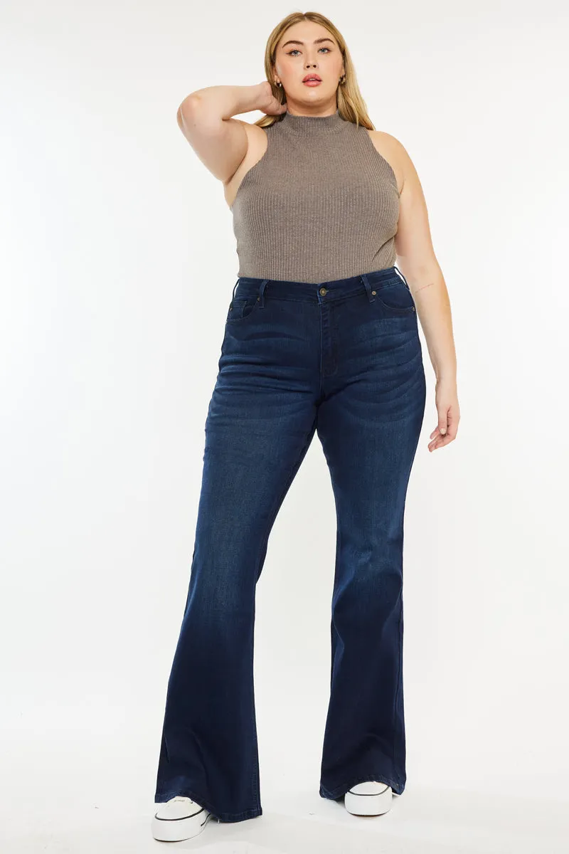 Anna Mid Rise Flare Jeans (Plus Size) sold by Kan Can product image thumbnail 4