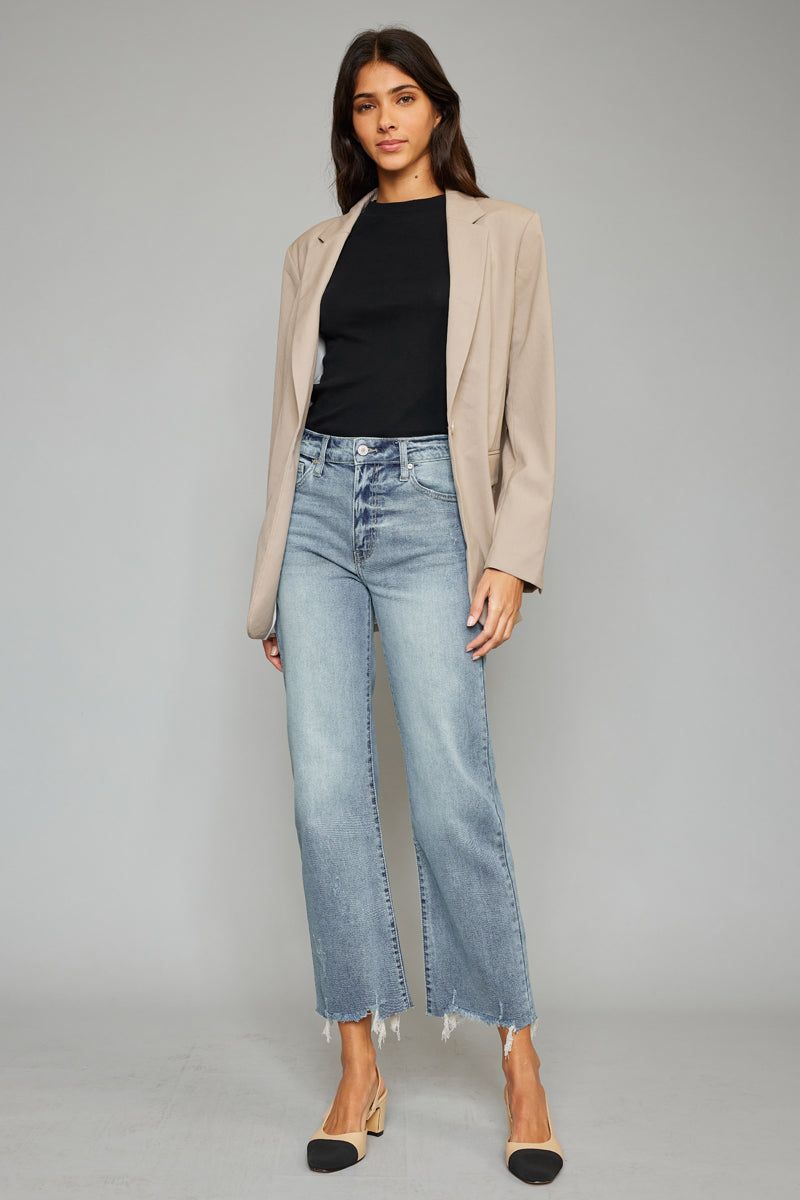 Violet High Rise Slim Wide Leg Jeans sold by Kan Can product image thumbnail 3