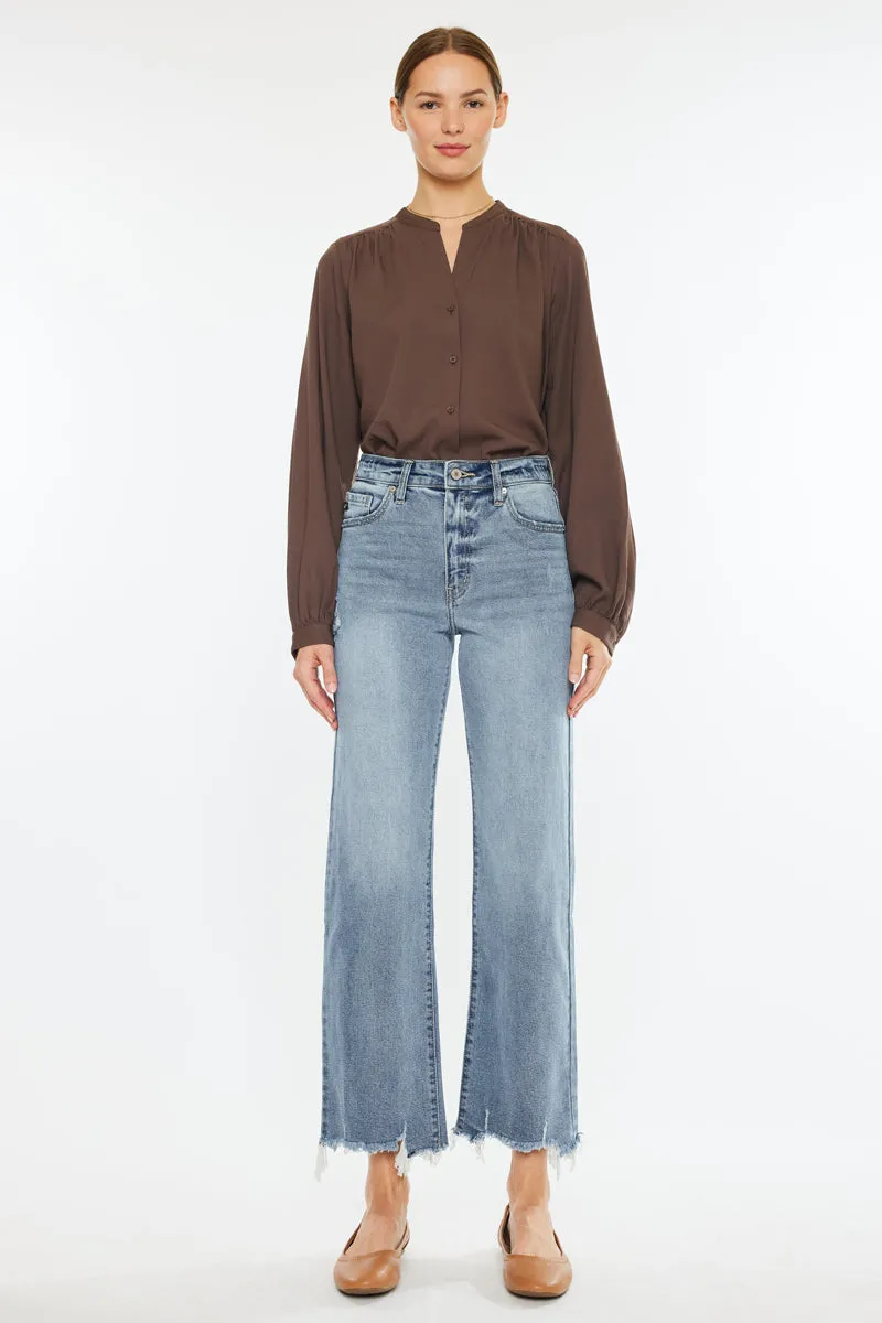 Violet High Rise Slim Wide Leg Jeans sold by Kan Can product image thumbnail 3