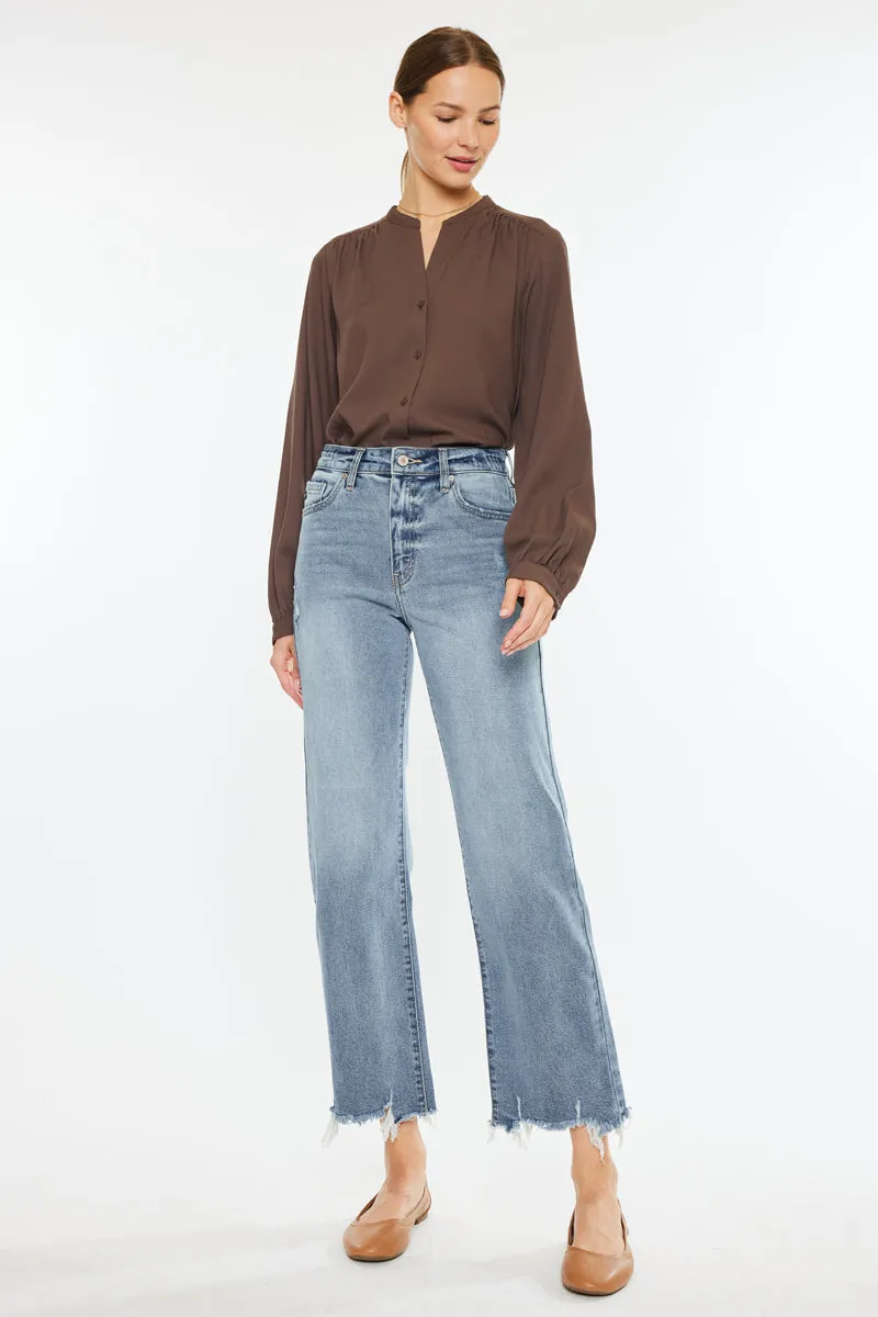 Violet High Rise Slim Wide Leg Jeans sold by Kan Can product image thumbnail 5