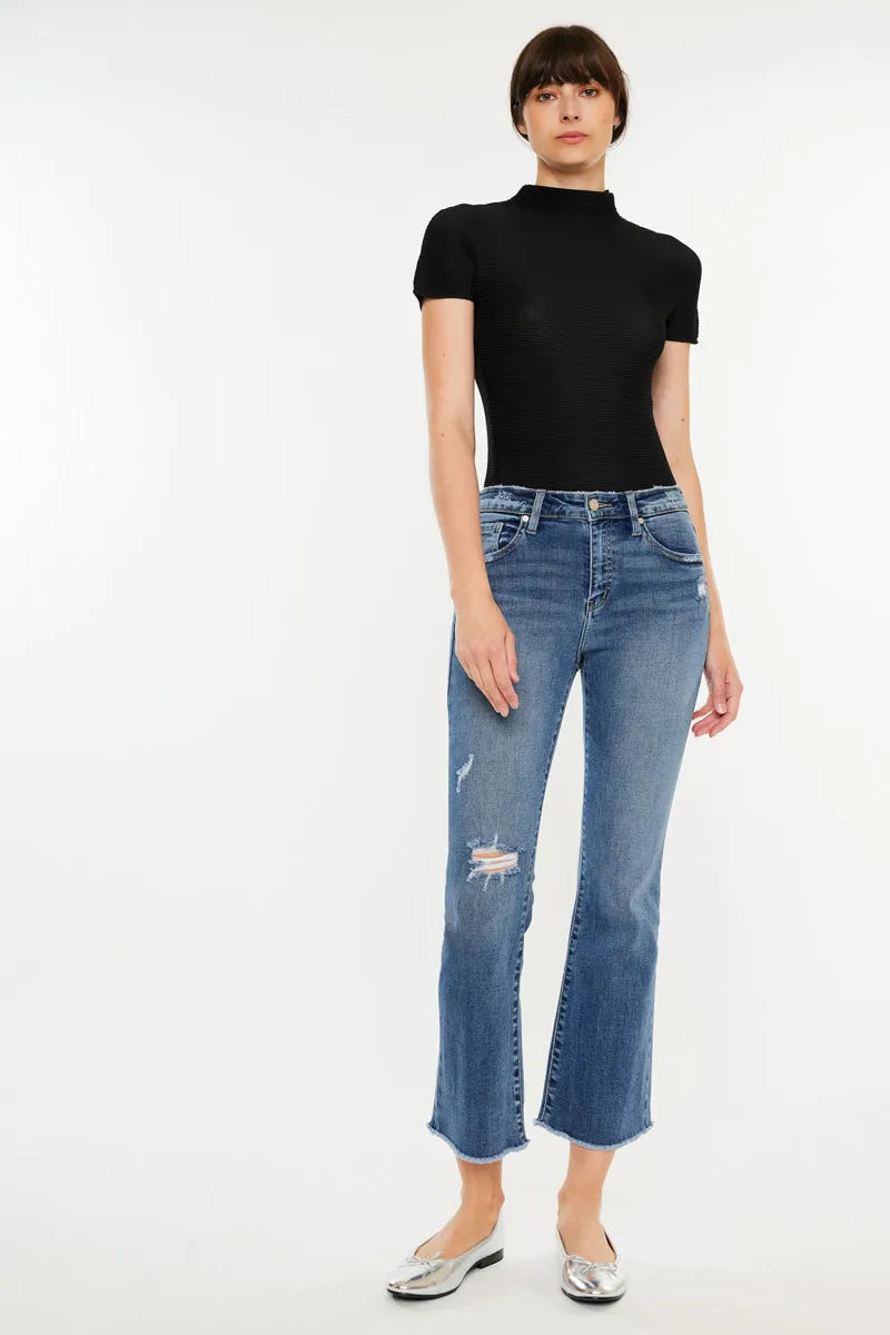 Honey Essentials High Rise Cropped Bootcut Jeans sold by Kan Can product image thumbnail 3