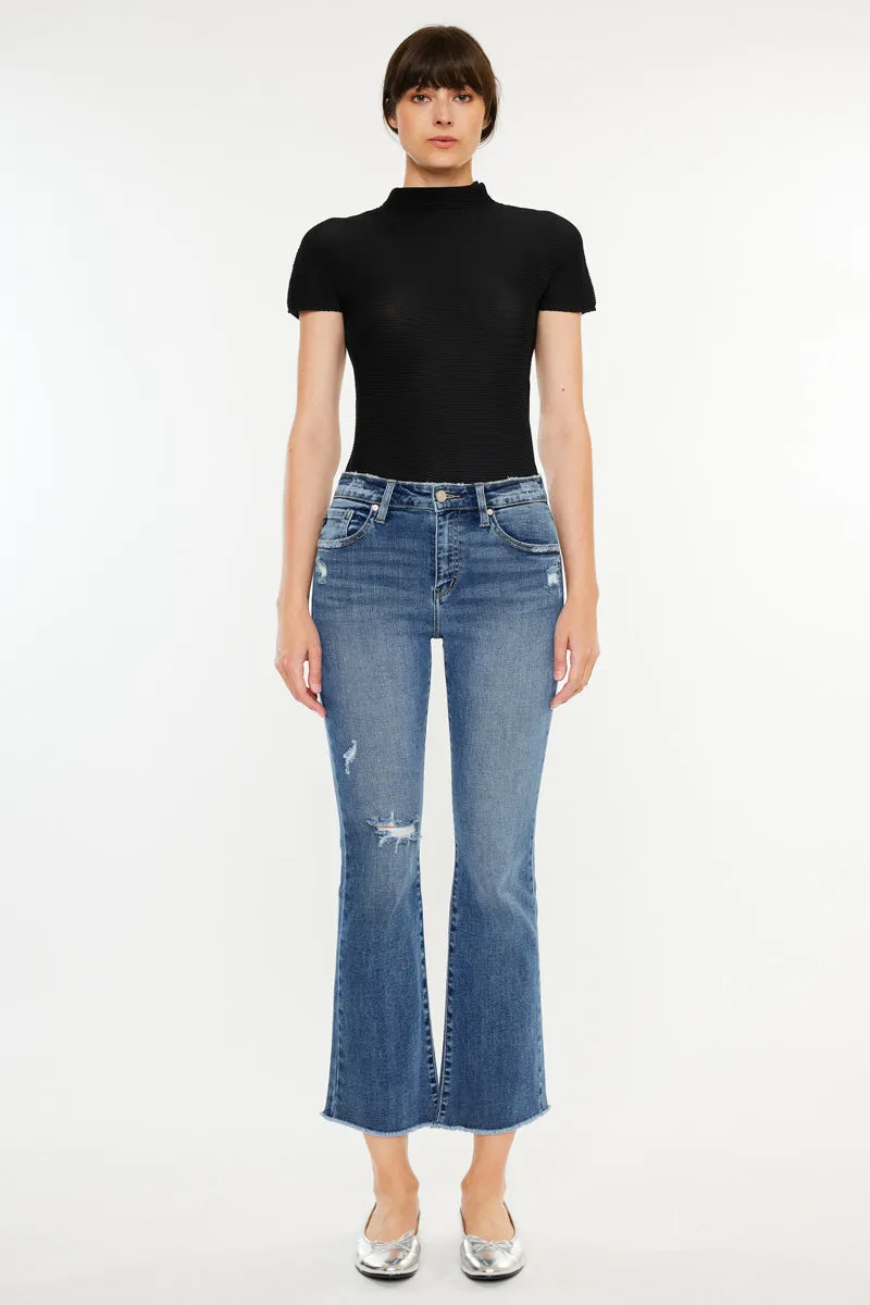 Honey Essentials High Rise Cropped Bootcut Jeans sold by Kan Can product image thumbnail 5