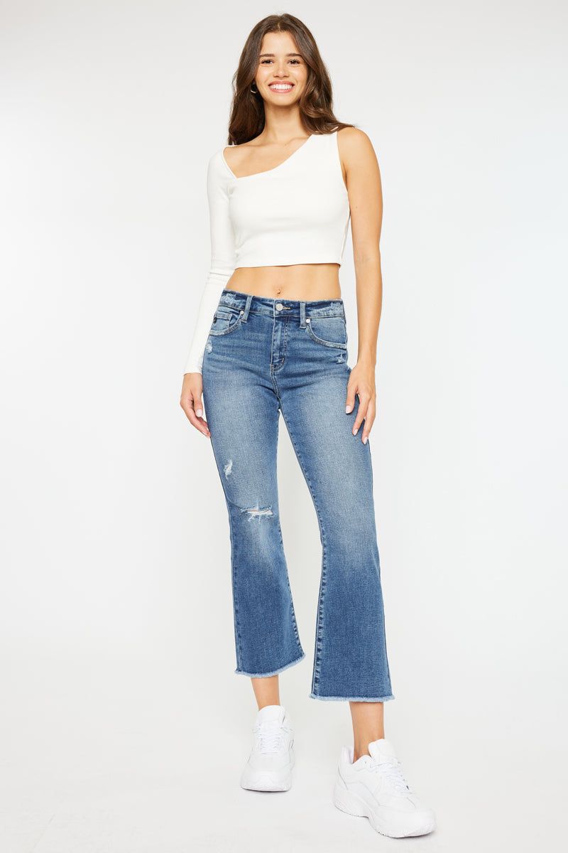 Honey High Rise Cropped Bootcut Jeans sold by Kan Can product image thumbnail 3