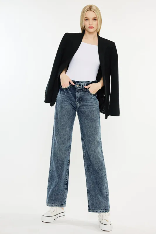 Kora High Rise 90's Straight Leg Jeans sold by Kan Can