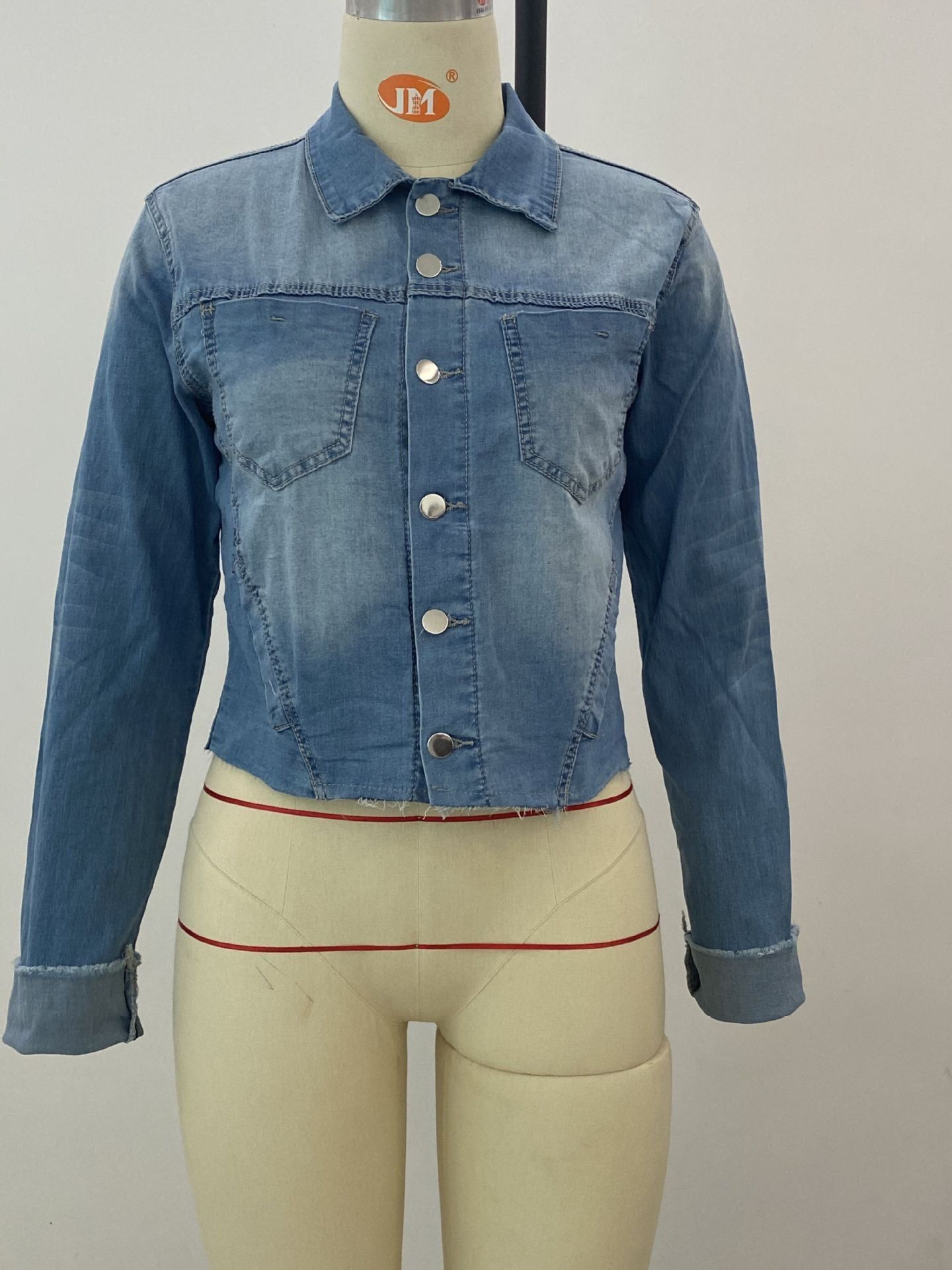 Stretch Denim Jacket Women Slim Short Jacket sold by Kan Can product image thumbnail 3
