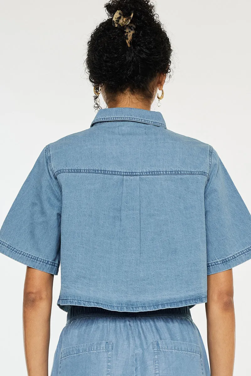 Alannah Sleeve Cropped Shirt sold by Kan Can product image thumbnail 2