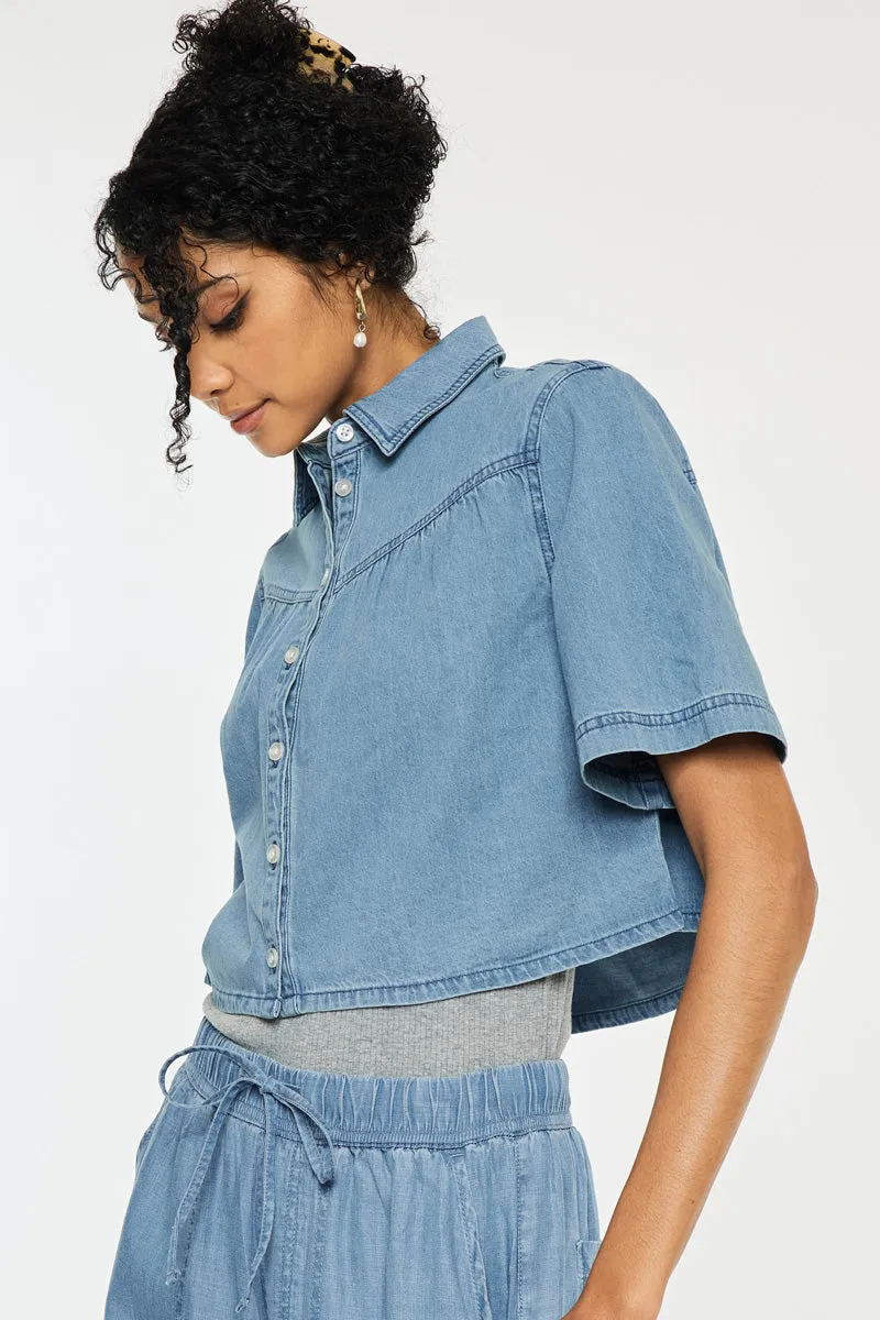 Alannah Sleeve Cropped Shirt sold by Kan Can product image thumbnail 3