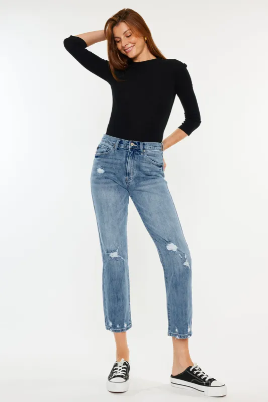 Missy High Rise Slim Straight Leg Jeans sold by Kan Can