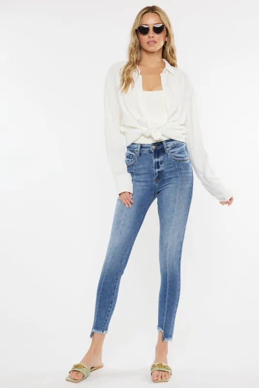 Lucy High Rise Ankle Skinny Jeans sold by Kan Can