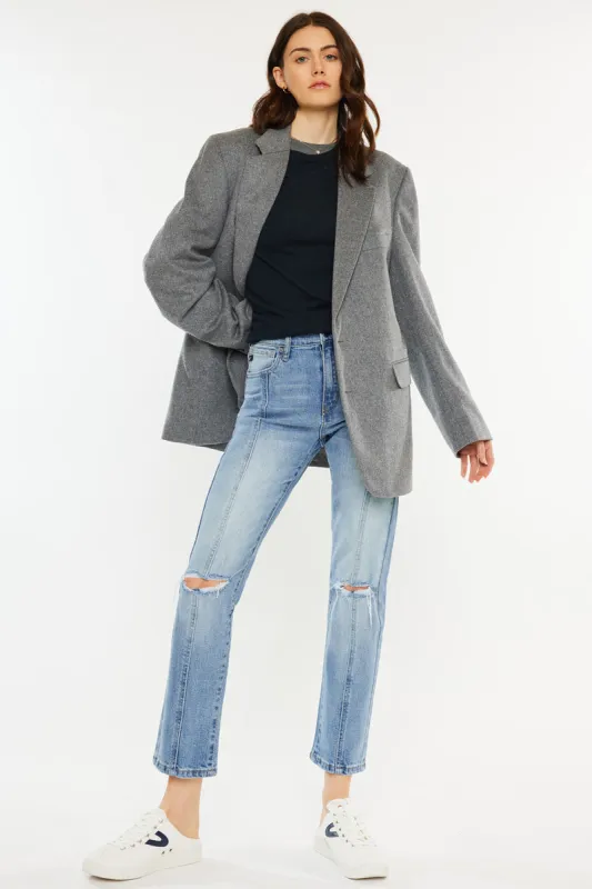 Marley High Rise Slim Straight Leg  Jeans sold by Kan Can