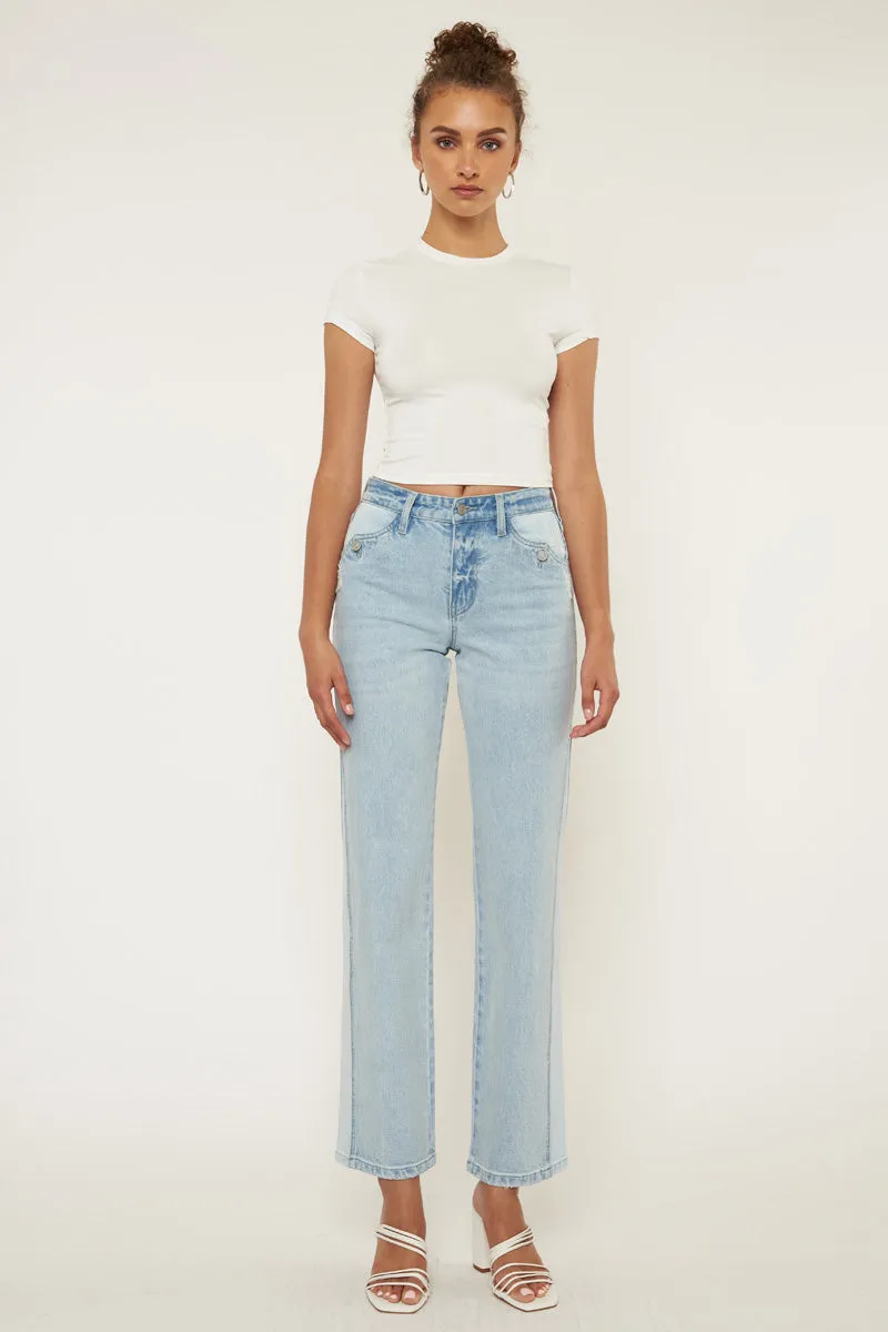 Maple High Rise Straight Leg Jeans sold by Kan Can product image thumbnail 3