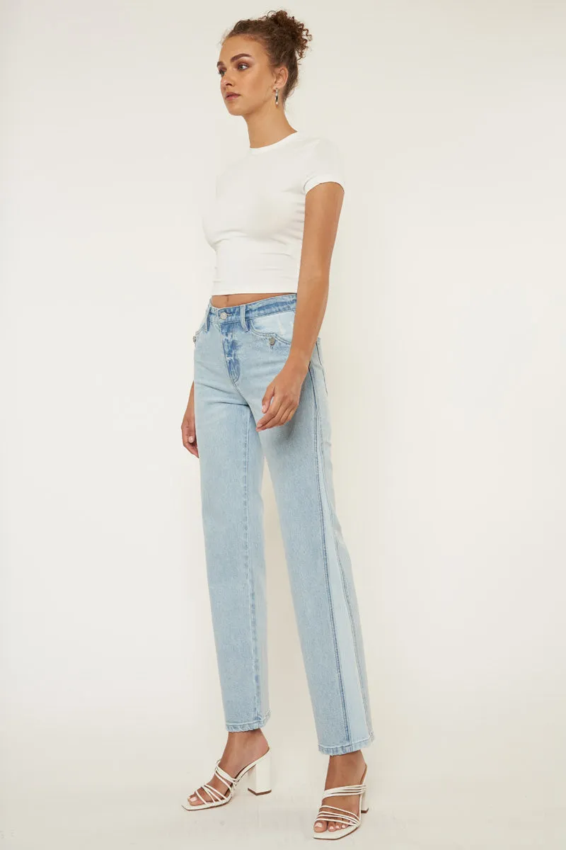 Maple High Rise Straight Leg Jeans sold by Kan Can product image thumbnail 5