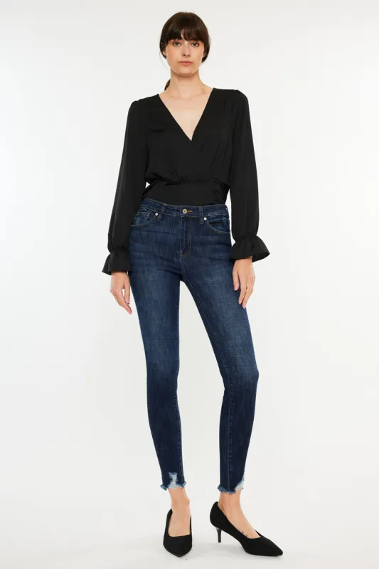 Esther High Rise Ankle Skinny Jeans sold by Kan Can