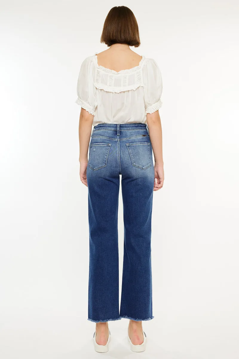 Mollie Essentials High Rise 90's Criss Cross Jeans sold by Kan Can product image thumbnail 3