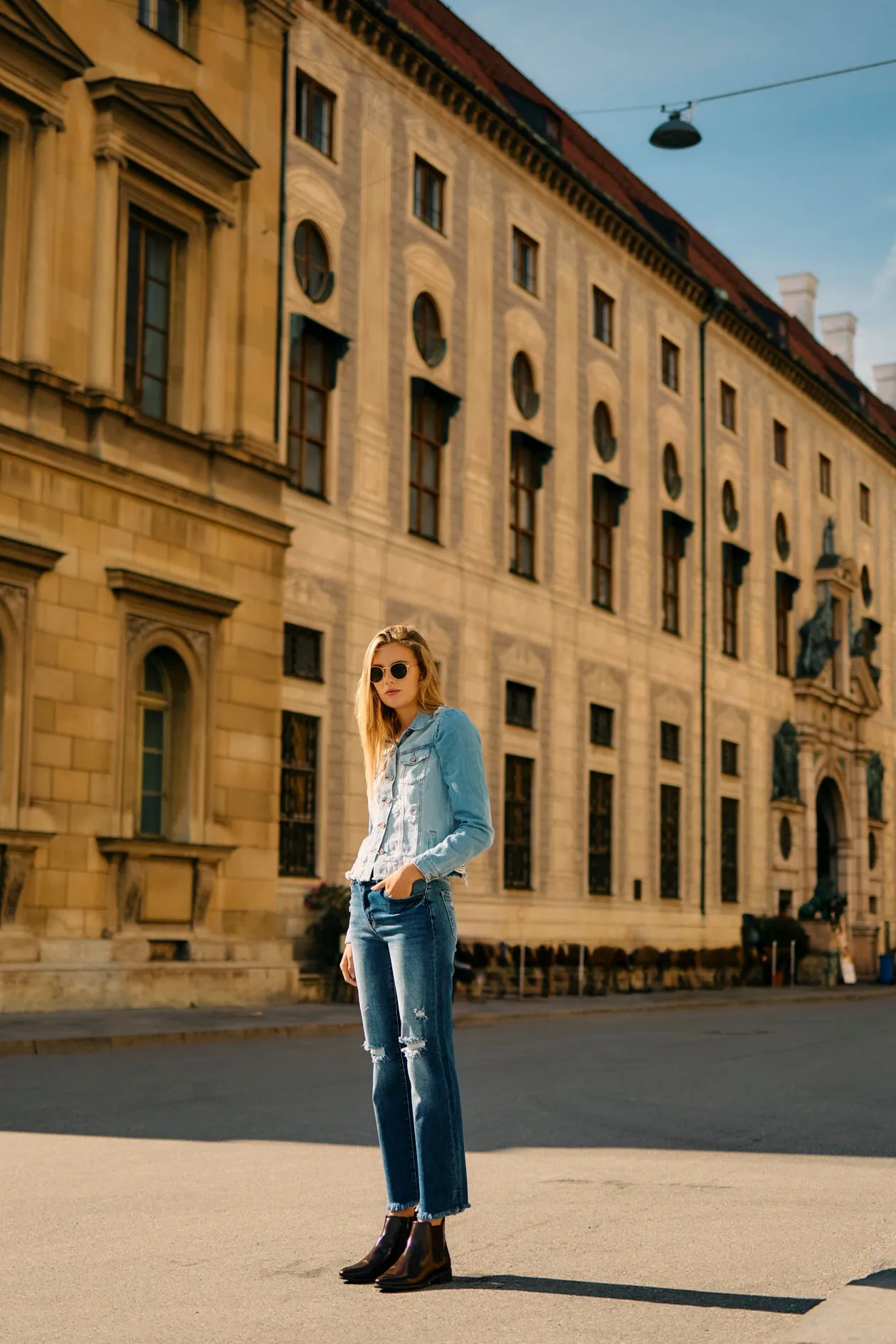 Mollie Essentials High Rise 90's Criss Cross Jeans sold by Kan Can