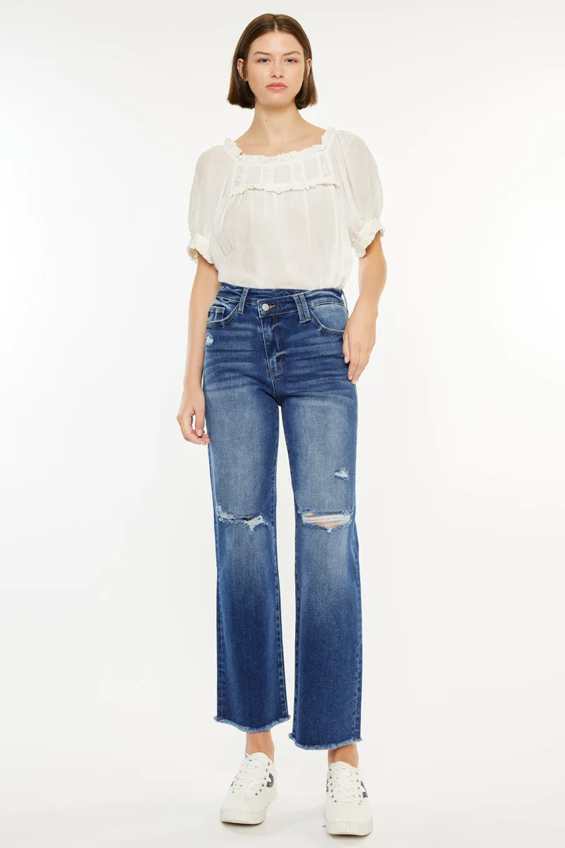 Mollie Essentials High Rise 90's Criss Cross Jeans sold by Kan Can product image thumbnail 2