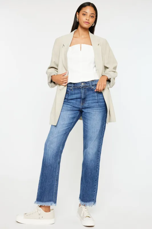 Angelina High Rise Slim Straight Leg Jeans sold by Kan Can