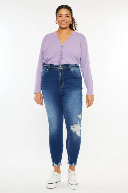 Haydee High Rise Ankle Skinny Jeans (Plus Size) made by Kan Can