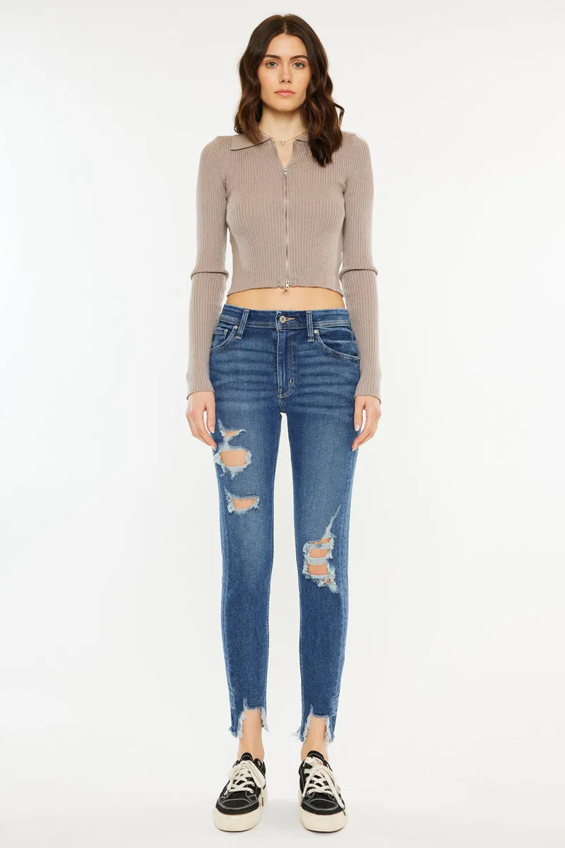 Luna High Rise Ankle Skinny Jeans sold by Kan Can product image thumbnail 3