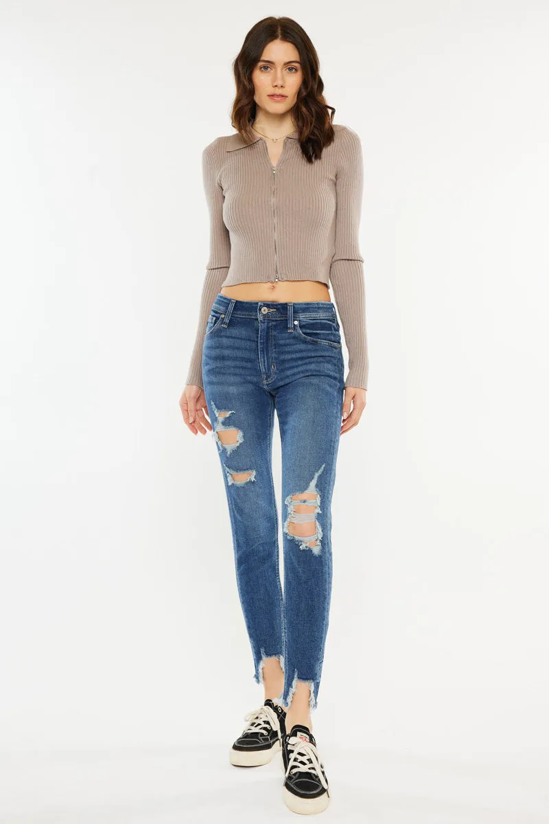 Luna High Rise Ankle Skinny Jeans sold by Kan Can product image thumbnail 4